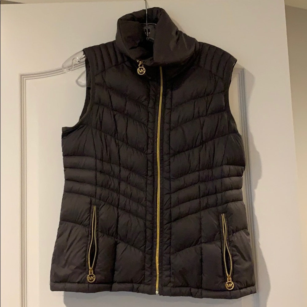 Brown Michael Kors puffy vest
